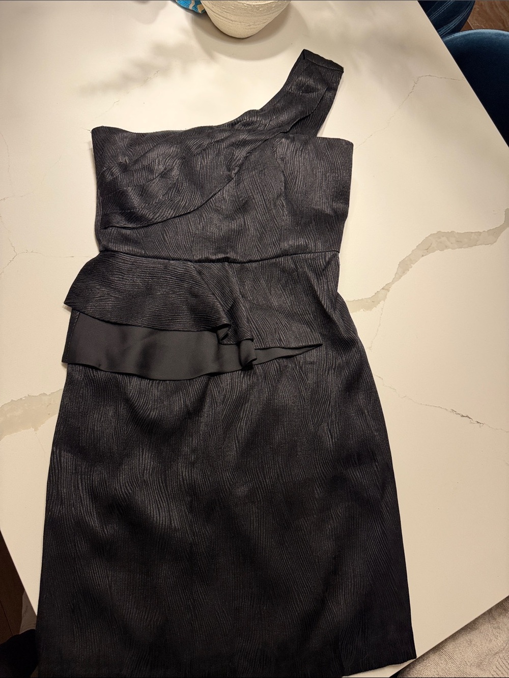 Brand new with tag One-Shoulder Black Peplum Cocktail Dress
